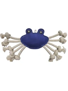 Hračka pes animALL Krab s provazy kůže,barevný 33x20cm PRODEJNA