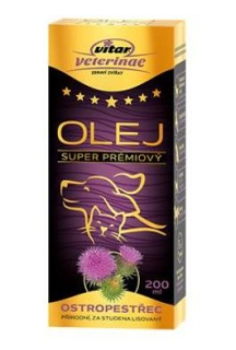 VITAR Veterinae Ostropestřec olej 200ml PRODEJNA EXP 8.5.2024